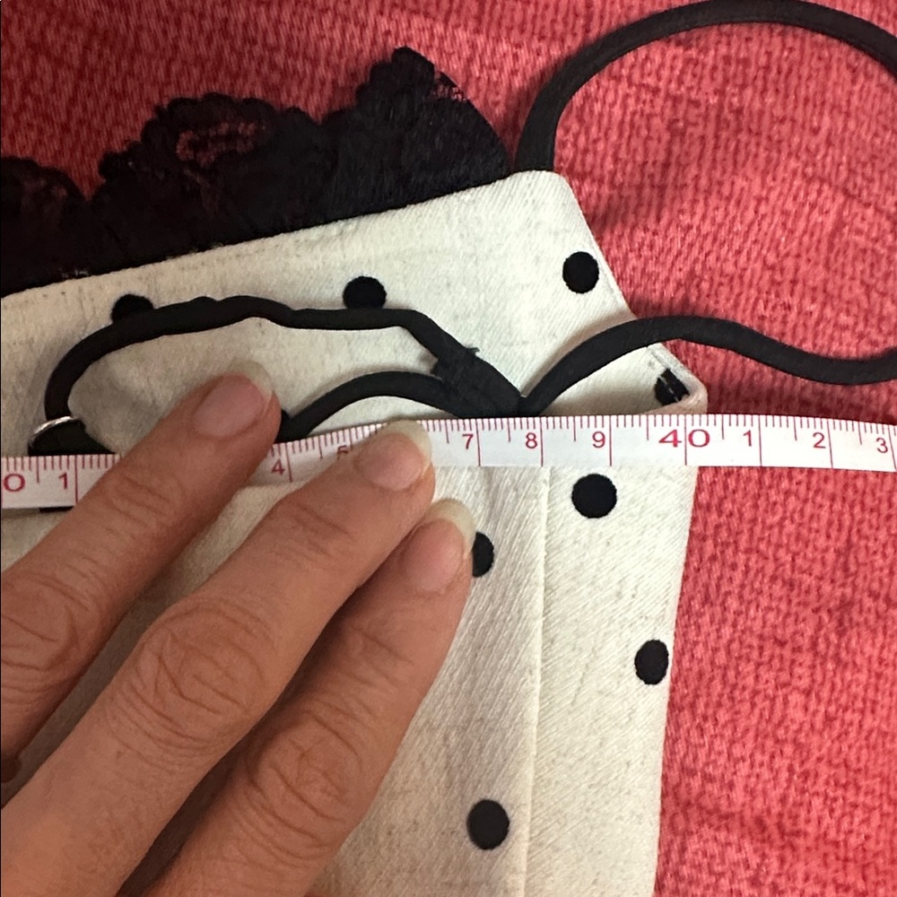 Elegant Black and light yellow Polka Dot corset - Picture 8 of 8